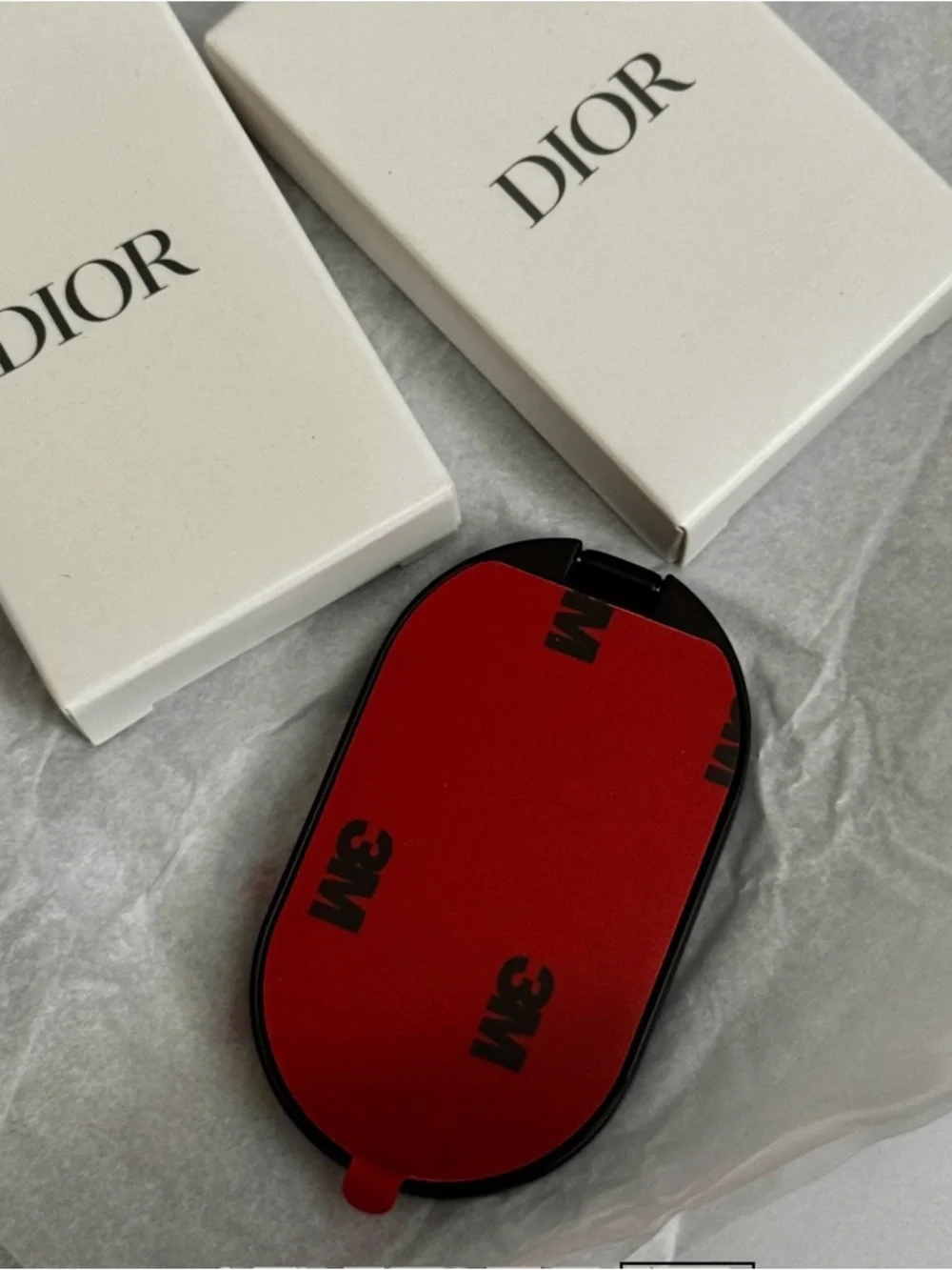Dior Black Phone Ring Dual Mirror Attachment